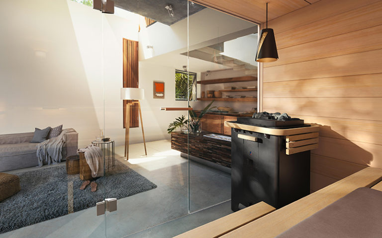 Finska savna z lučjo romeo in pečjo majus - notranjost