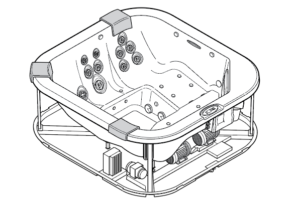 žični model masažnega bazena jacuzzi