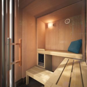 S1 Klafs zložljiva manual ročna finska savna pogled v notranjost